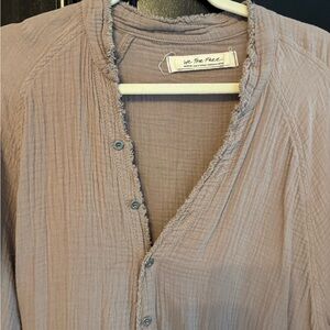 We The Free Beige Textured Top